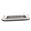 DC 12V 2.6W 6000K IP67 Marine RV Waterproof LED Stair Deck Dome Light Ceiling Lamp, White Shell and Rubber Base