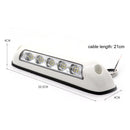 DC 12V 2.6W 6000K IP67 Marine RV Waterproof LED Stair Deck Dome Light Ceiling Lamp, White Shell and Rubber Base