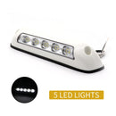 DC 12V 2.6W 6000K IP67 Marine RV Waterproof LED Stair Deck Dome Light Ceiling Lamp, White Shell and Rubber Base