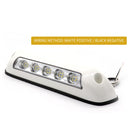 DC 12V 2.6W 6000K IP67 Marine RV Waterproof LED Stair Deck Dome Light Ceiling Lamp, White Shell and Rubber Base