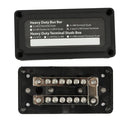 Max DC 48V 100A Heavy-Duty Module Design Bus Bar 4 M6 / 12 M4 Terminal Studs Box Busbar for Car / RV / Boat