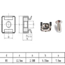 50 Sets M5 Square Hole Hardware Cage Nuts & Mounting Screws Washers for Server Rack and Cabinet (M5 x 16mm)