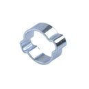 40 PCS Adjustable Double Ear Zinc Plated Steel Hydraulic Hose Clamps O-Clips Pipe Fuel Air, Inside Diameter Range: 5.0-15mm