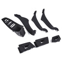 7 PCS Door Handle Window Switch Panel Interior Door Handle 51417225875 for BMW 5 Series, Left Driving(Black)