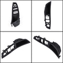7 PCS Door Handle Window Switch Panel Interior Door Handle 51417225875 for BMW 5 Series, Left Driving(Black)