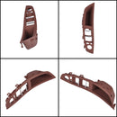 7 PCS Door Handle Window Switch Panel Interior Door Handle 51417225875 for BMW 5 Series, Left Driving(Brown)