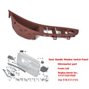 7 PCS Door Handle Window Switch Panel Interior Door Handle 51417225875 for BMW 5 Series, Left Driving(Brown)