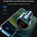 ROCK C303 USB + USB-C / Type-C Interface Smart Digital Display Car Charger