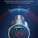 ROCK C303 USB + USB-C / Type-C Interface Smart Digital Display Car Charger