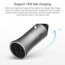 Original Xiaomi CC05ZM 18W Dual USB Ports Car Charger with LED Indicator Light