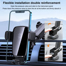 ROCK SPACE RAM0010 15W Smart Sensor Wireless Charger Car Holder, Suitable for Phones 4-7 inch