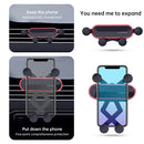 HAMTOD Little One Car Gravity Invisible Telescopic Mobile Phone Mount Holder (Red)