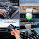 MagSafe Magnetic Car Wireless Charging Holder Air Putlet Mobile Phone Navigation Bracket For iPhone 12 Series(Black)
