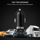 IVON CC26 5V 2.1A Dual USB Port Mini Car Charger(Black)