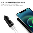 IVON CC26 5V 2.1A Dual USB Port Mini Car Charger(Black)