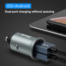 IVON CC37 15W 3.1A Dual USB Mini Car Charger + 1m USB to USB-C / Type-C Fast Charge Data Cable Set