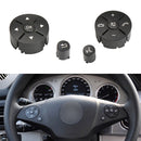 1 Pair Car Steering Wheel Switch Buttons Panel for Mercedes-Benz W204 2007-2014, Left Driving(Black)