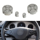 1 Pair Car Steering Wheel Switch Buttons Panel for Mercedes-Benz W204 2007-2014, Left Driving(Grey)