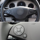 1 Pair Car Steering Wheel Switch Buttons Panel for Mercedes-Benz W204 2007-2014, Left Driving(Black)