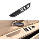 Car Left Front Door Window Lift Switch Trim Panel 51416983705 for BMW E60 2008-2010, Left Driving High Configuration Version (Black)