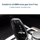 Car Gear Lever Auto Parking Button Letter P Cap for BMW 5 Series 2002-2010, Left Driving(Black)