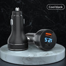 ACC-568 PD 20W USB-C / Type-C + USB Digital Display Fast Charge Car Charger (Black)
