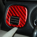 Carbon Fiber Car Key Panel Button Sticker for Chevrolet Corvette C5 1998-2004, Left Drive(Red)