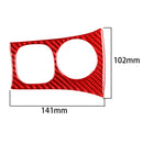 Carbon Fiber Car Key Panel Sticker for Chevrolet Corvette C5 1998-2004, Left Drive(Red)