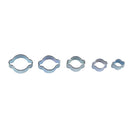 100 PCS Adjustable Double Ear Zinc Plated Steel Hydraulic Hose Clamps O-Clips Pipe Fuel Air, Inside Diameter Range: 5.0-31mm