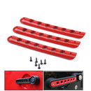3 PCS Auto Handle Cover Door Aluminum Grab Handle Cover for Jeep Wrangler JK 2-Door 2007 -2017(Red)