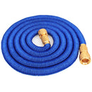 75ft 7.5m Telescopic Soft Tube Household Car High PressureWash Water Gun Spayer Nozzle Garden Irrigation Set (Blue)
