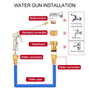 75ft 7.5m Telescopic Soft Tube Household Car High PressureWash Water Gun Spayer Nozzle Garden Irrigation Set (Blue)