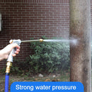 75ft 7.5m Telescopic Soft Tube Household Car High PressureWash Water Gun Spayer Nozzle Garden Irrigation Set (Red)