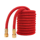 75ft 7.5m Telescopic Soft Tube Household Car High PressureWash Water Gun Spayer Nozzle Garden Irrigation Set (Red)