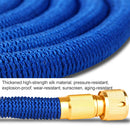 75ft 7.5m Telescopic Soft Tube Household Car High PressureWash Water Gun Spayer Nozzle Garden Irrigation Set (Red)