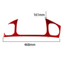 Carbon Fiber Car Front Passenger Seat Air Outlet Sticker for Chevrolet Corvette C5 1998-2004, Left Drive(Red)