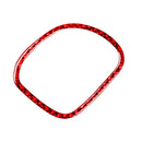 2 in 1 Carbon Fiber Car Front Passenger Seat Air Outlet Ring Sticker for Chevrolet Corvette C5 1998-2004, Left Drive(Red)
