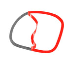 2 in 1 Carbon Fiber Car Front Passenger Seat Air Outlet Ring Sticker for Chevrolet Corvette C5 1998-2004, Left Drive(Red)