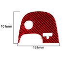 Carbon Fiber Car Lower Console Sticker for Chevrolet Corvette C5 2000-2004, Left Drive (Red)
