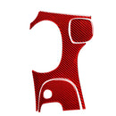 3 in 1 Carbon Fiber Car Gear Panel Sticker Kits A for Chevrolet Corvette C5 1998-2004, Left Drive (Red)