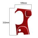 3 in 1 Carbon Fiber Car Gear Panel Sticker Kits A for Chevrolet Corvette C5 1998-2004, Left Drive (Red)