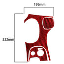 3 in 1 Carbon Fiber Car Gear Panel Sticker Kits B for Chevrolet Corvette C5 1998-2004, Left Drive (Red)