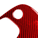 3 in 1 Carbon Fiber Car Gear Panel Sticker Kits B for Chevrolet Corvette C5 1998-2004, Left Drive (Red)