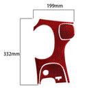 3 in 1 Carbon Fiber Car Gear Panel Sticker Kits C for Chevrolet Corvette C5 1998-2004, Left Drive (Red)