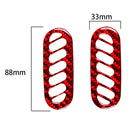 2 in 1 Car Carbon Fiber Sides Door A-pillar Air Outlet Sticker for Chevrolet Corvette C5 1998-2004, Left Drive(Red)
