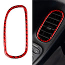 2 in 1 Car Carbon Fiber Driver Side Air Vent Sticker for Chevrolet Corvette C5 1998-2004, Left Drive(Red)
