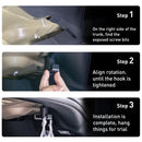 2 PCS Car Trunk Grocery Bag Hook for Tesla Model 3(Black)