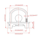 Universal Trailer Ball Hitch Coupler Lock Adjustable Trailer U Shape Coupling Lock, Random Color Delivery