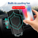 Car Automatic Wireless 10W Fast Charge Car Phone Holder with Voice Broadcast