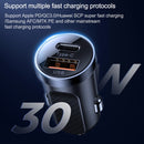 JOYROOM C-A08 30W Mini PD+QC3.0 Dual-port Smart Car Charger (Black)